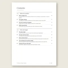 The Business Budget Handbook · Full table of contents