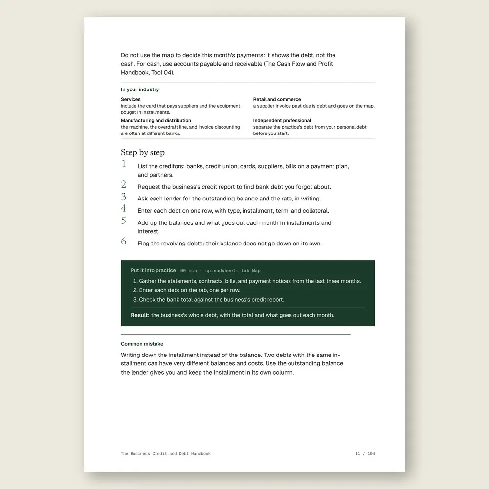 The Business Credit and Debt Handbook · The step-by-step and the hands-on exercise