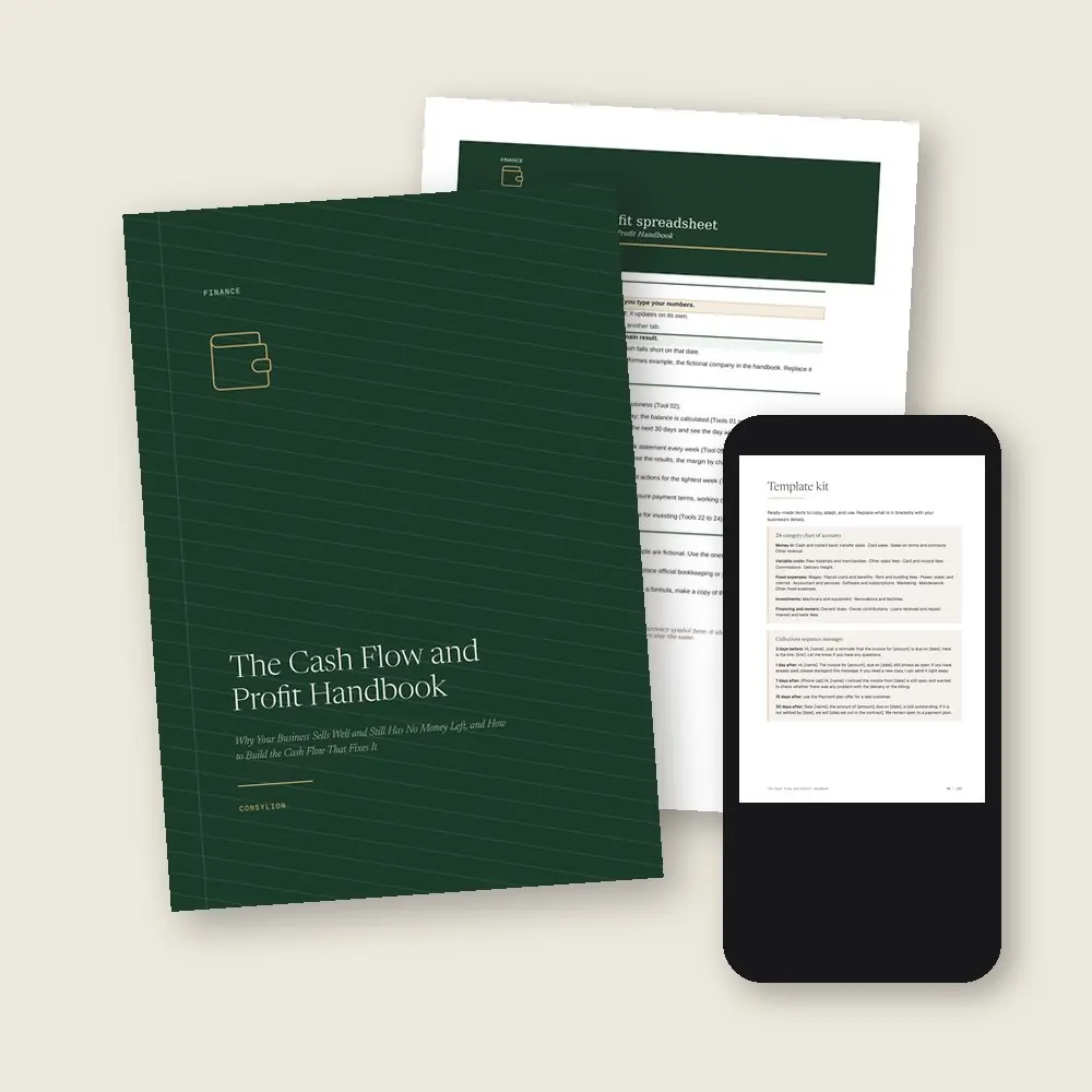 The Cash Flow and Profit Handbook · What lands in your library