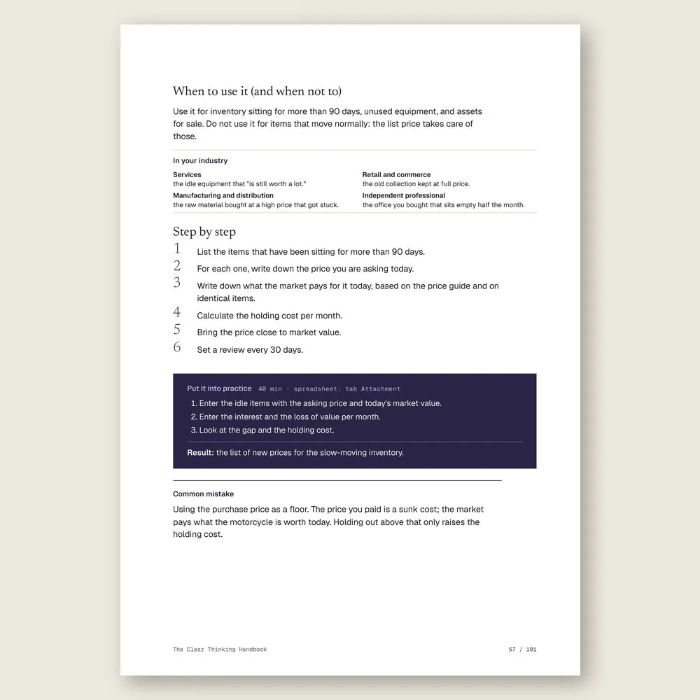 The Clear Thinking Handbook · The step-by-step and the hands-on exercise