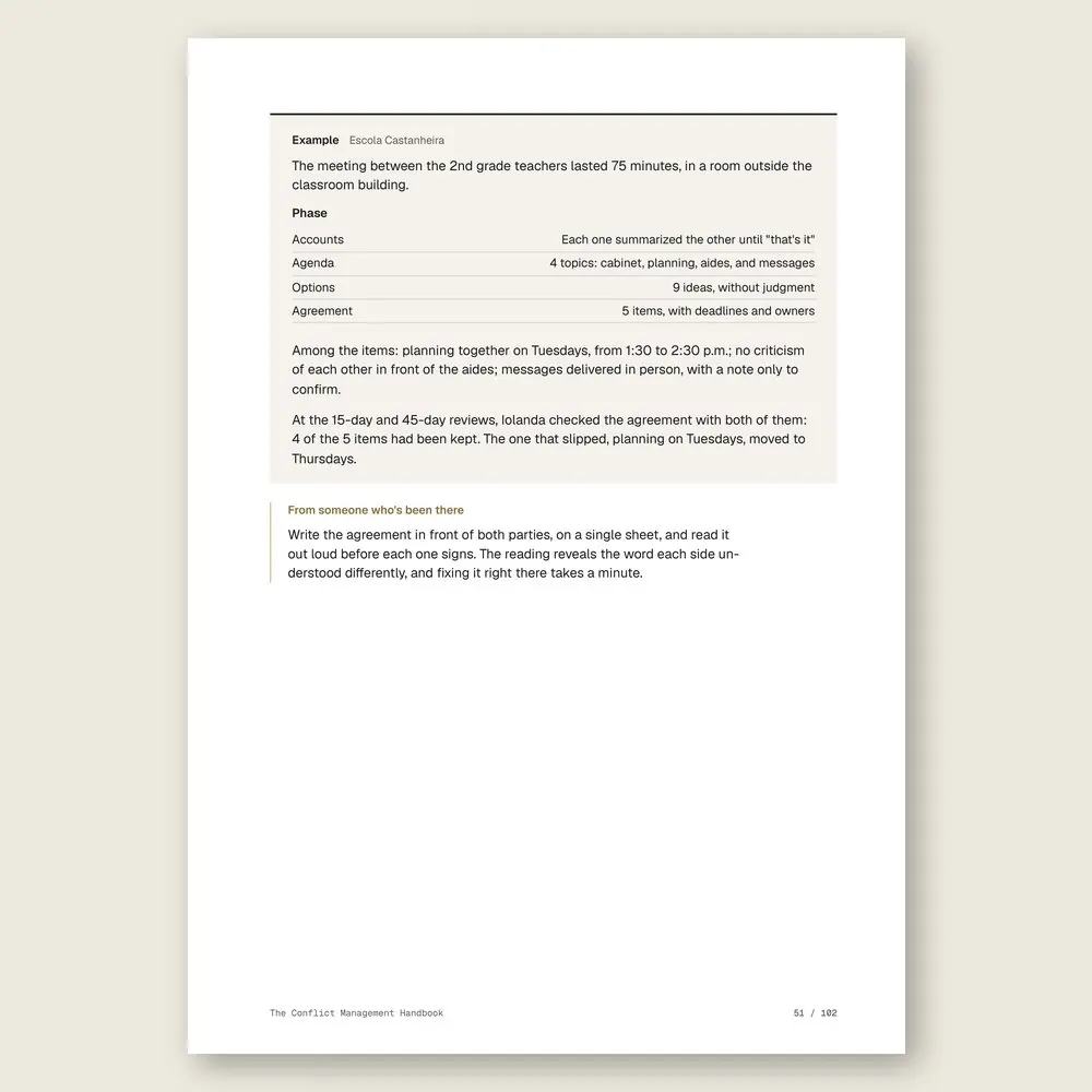The Conflict Management Handbook · Illustrative example with numbers