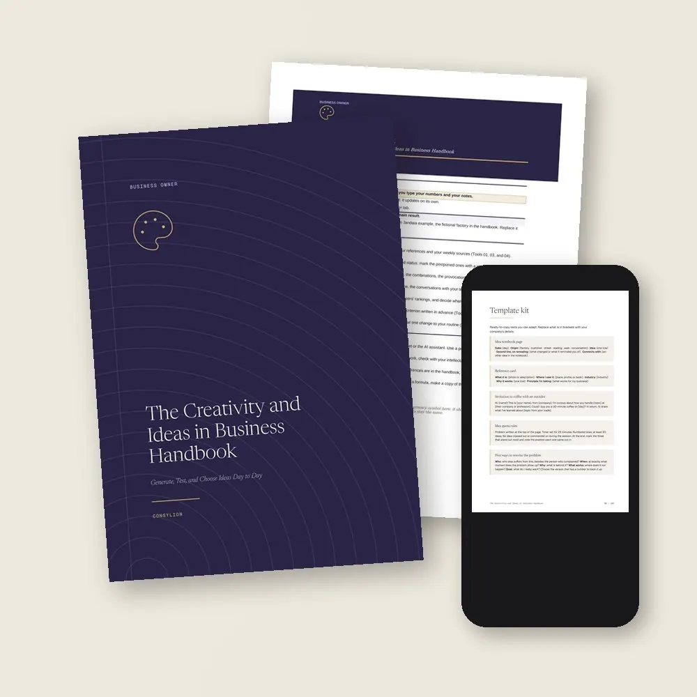 The Creativity and Ideas in Business Handbook · What lands in your library