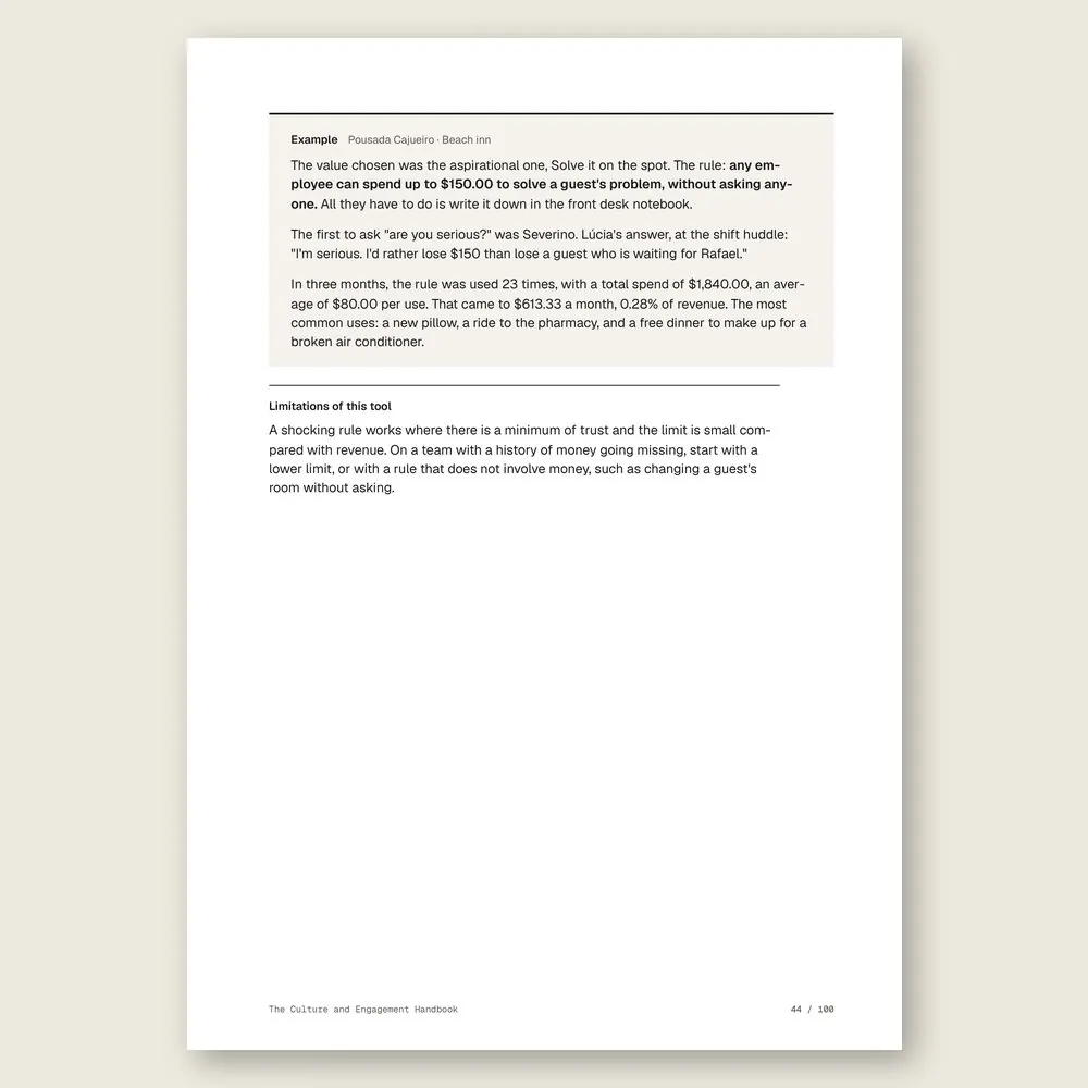The Culture and Engagement Handbook · Illustrative example with numbers