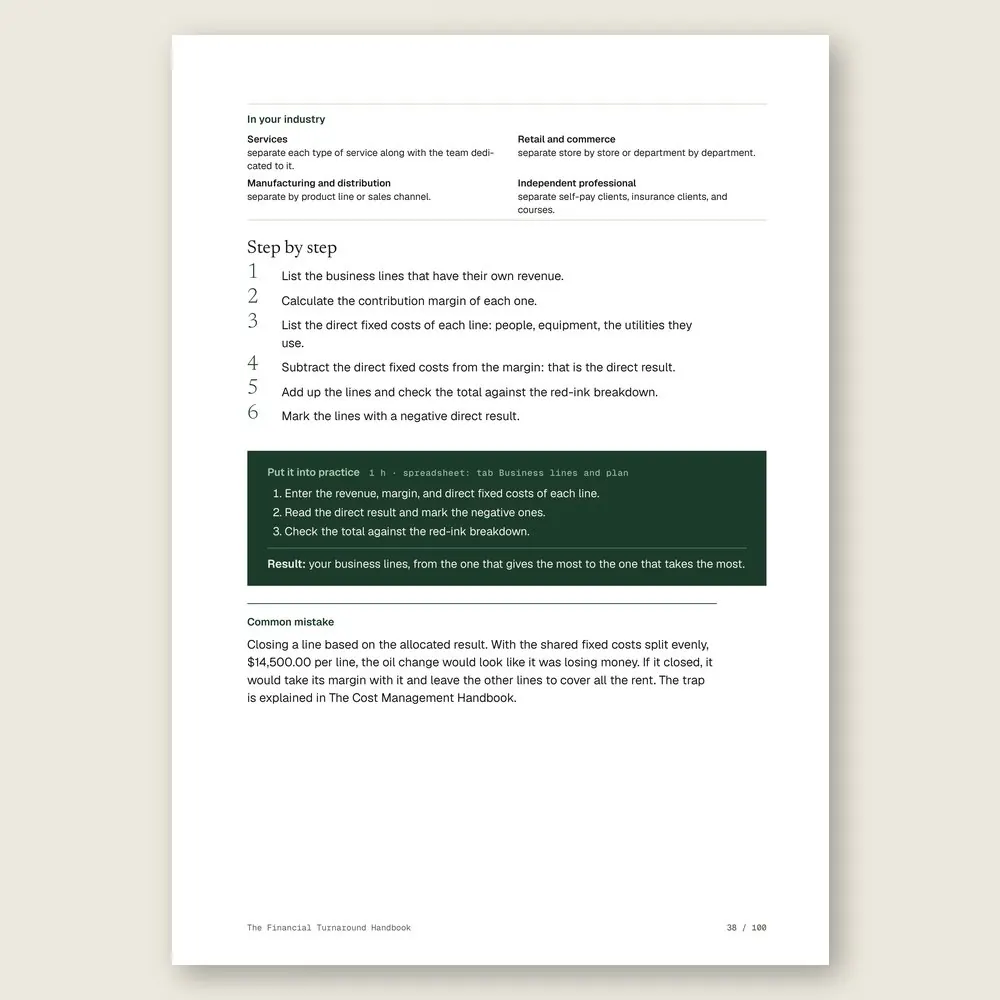 The Financial Turnaround Handbook · The step-by-step and the hands-on exercise