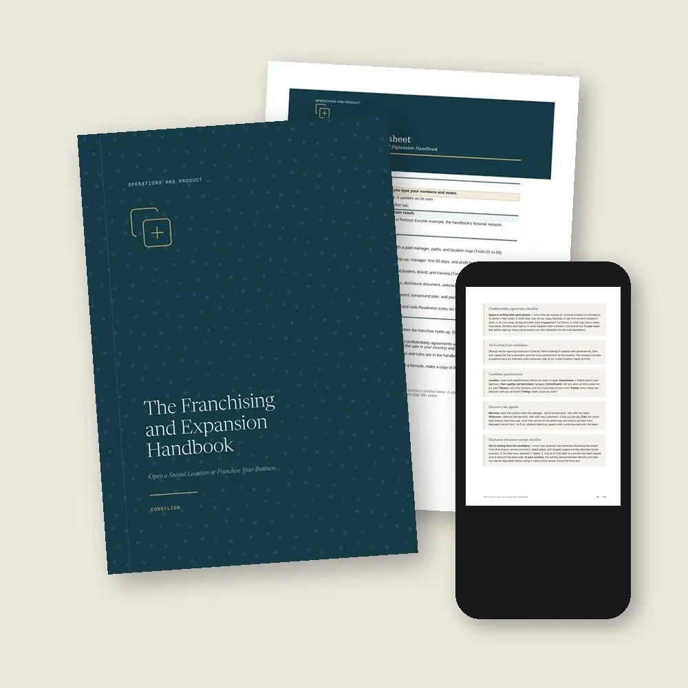 The Franchising and Expansion Handbook · What lands in your library