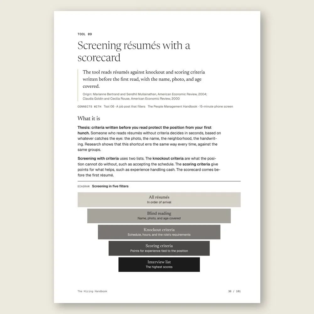 The Hiring Handbook · The diagram in detail