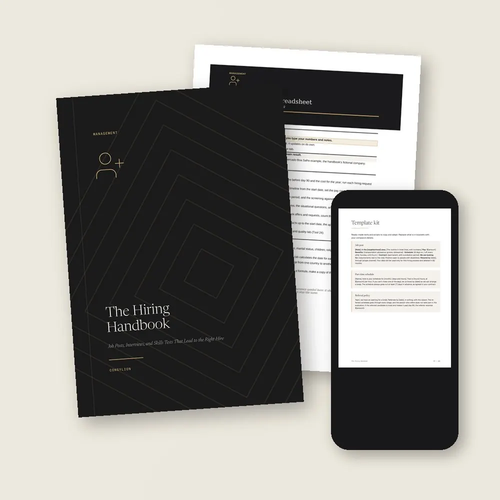 The Hiring Handbook · What lands in your library