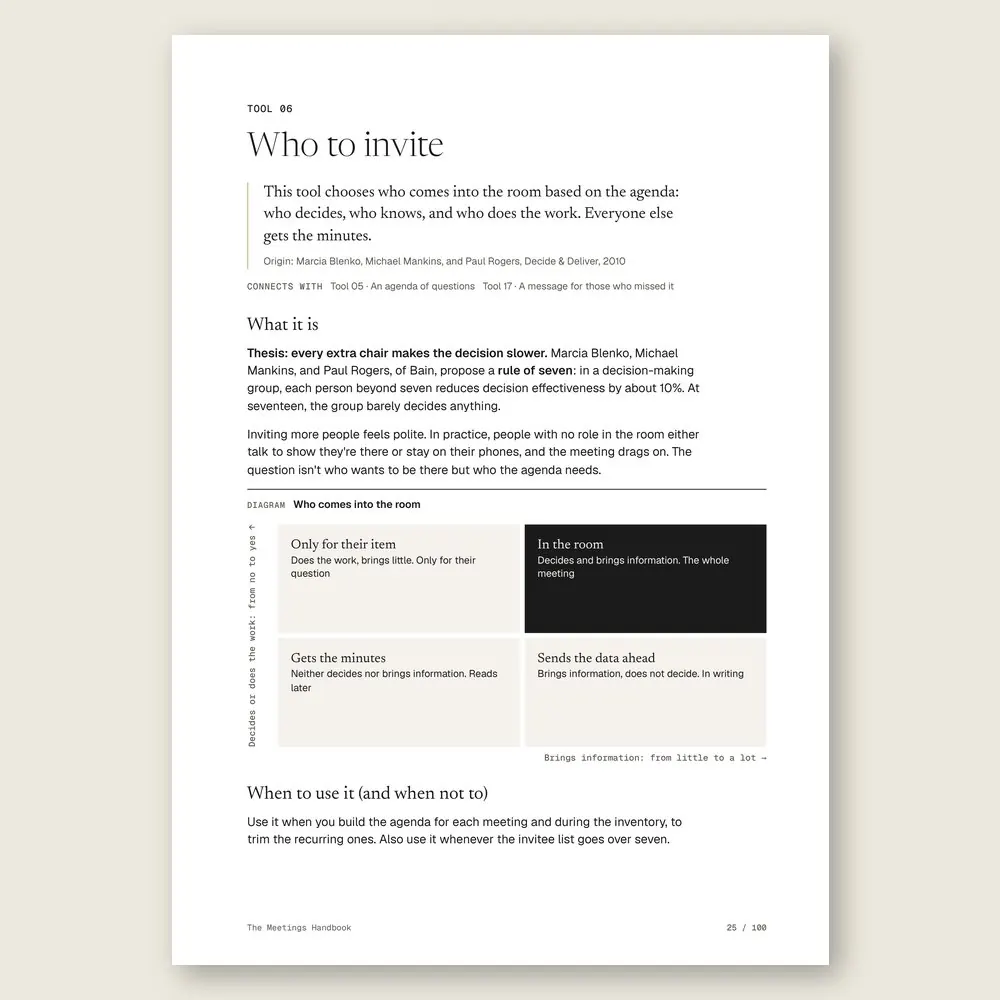The Meetings Handbook · The diagram in detail