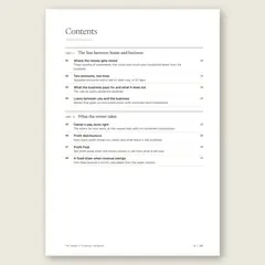 The Owner's Finances Handbook · Full table of contents