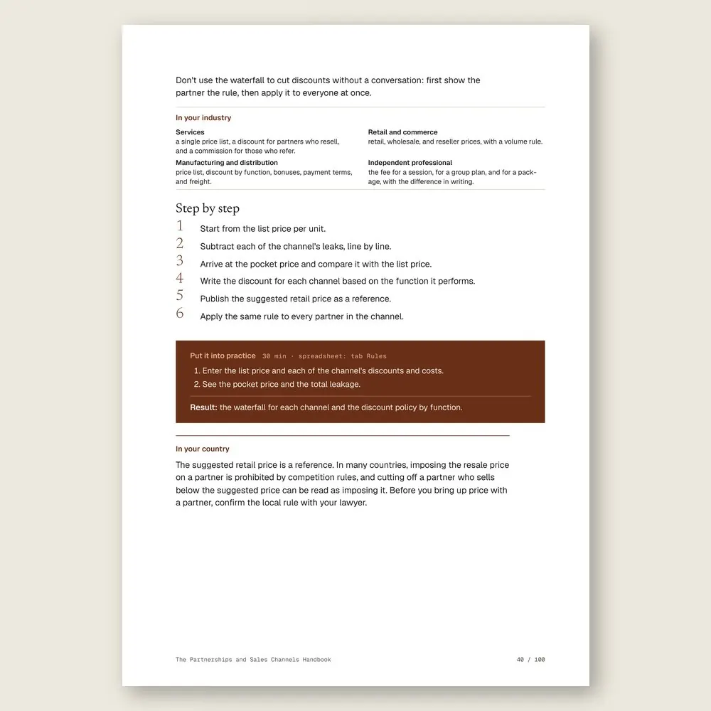 The Partnerships and Sales Channels Handbook · The step-by-step and the hands-on exercise