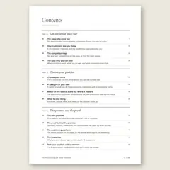 The Positioning and Brand Handbook · Full table of contents