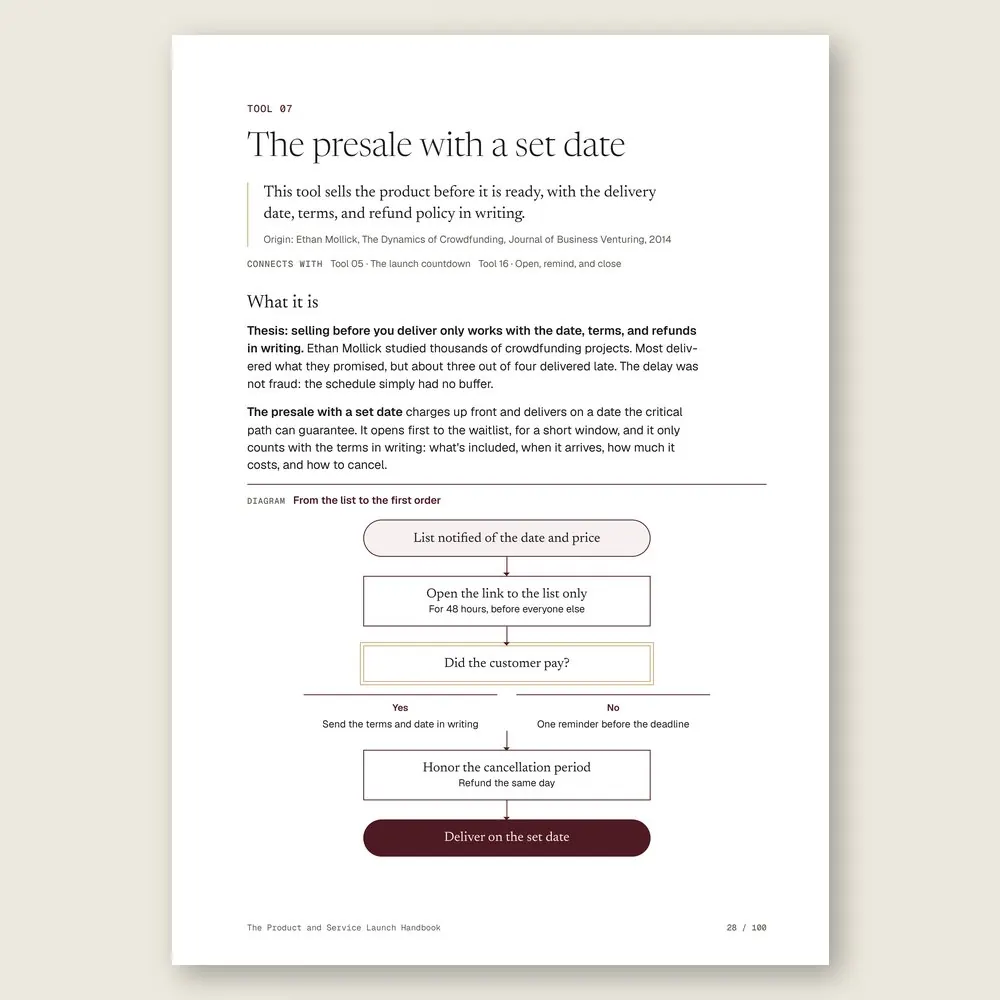 The Product and Service Launch Handbook · The tool: the idea, where it comes from, and the diagram