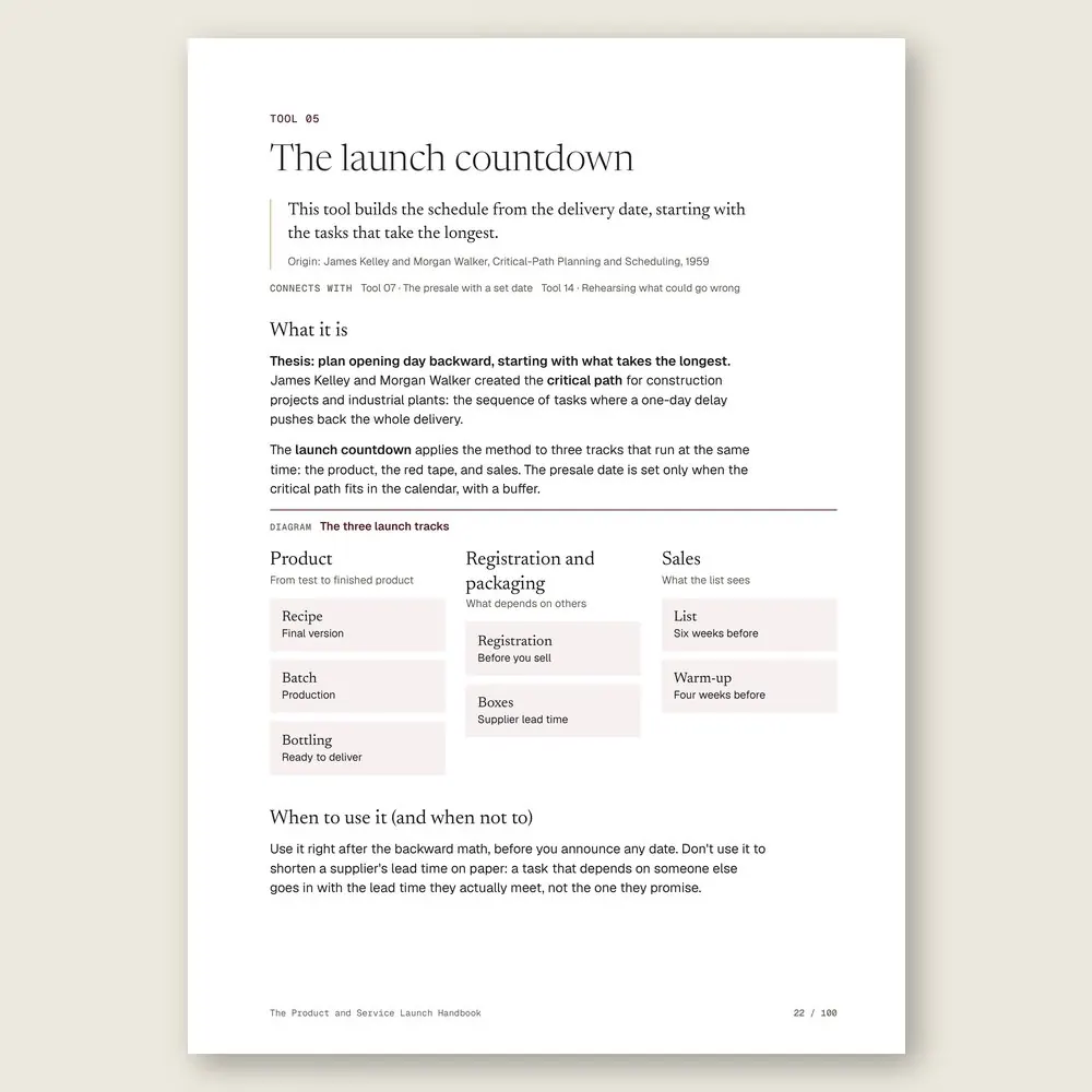 The Product and Service Launch Handbook · The diagram in detail