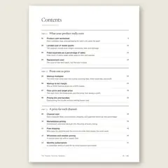 The Product Pricing Handbook · Full table of contents