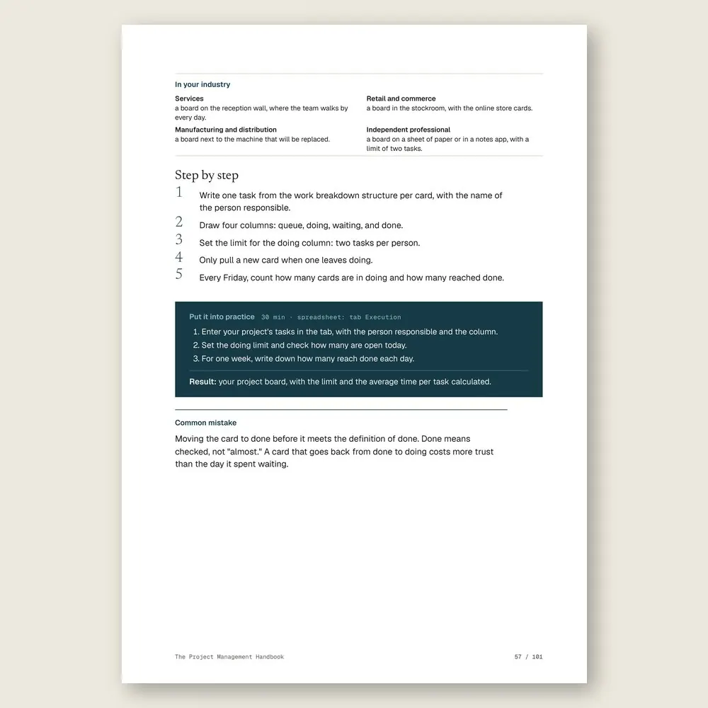 The Project Management Handbook · The step-by-step and the hands-on exercise