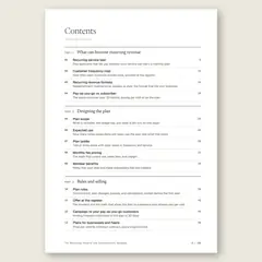 The Recurring Revenue and Subscriptions Handbook · Full table of contents