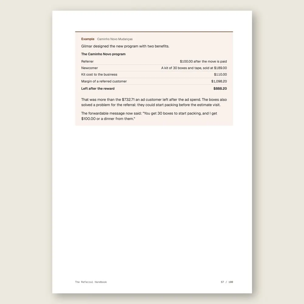 The Referral Handbook · Illustrative example with numbers
