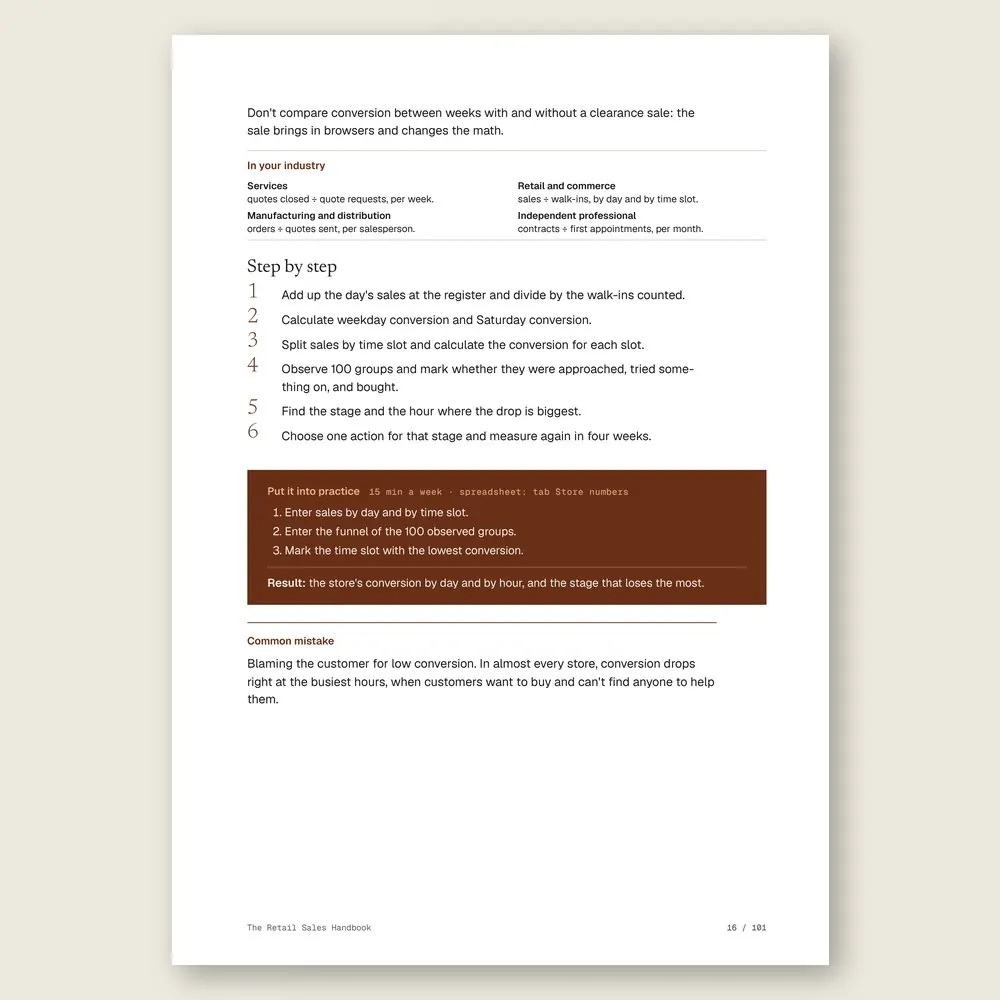 The Retail Sales Handbook · The step-by-step and the hands-on exercise