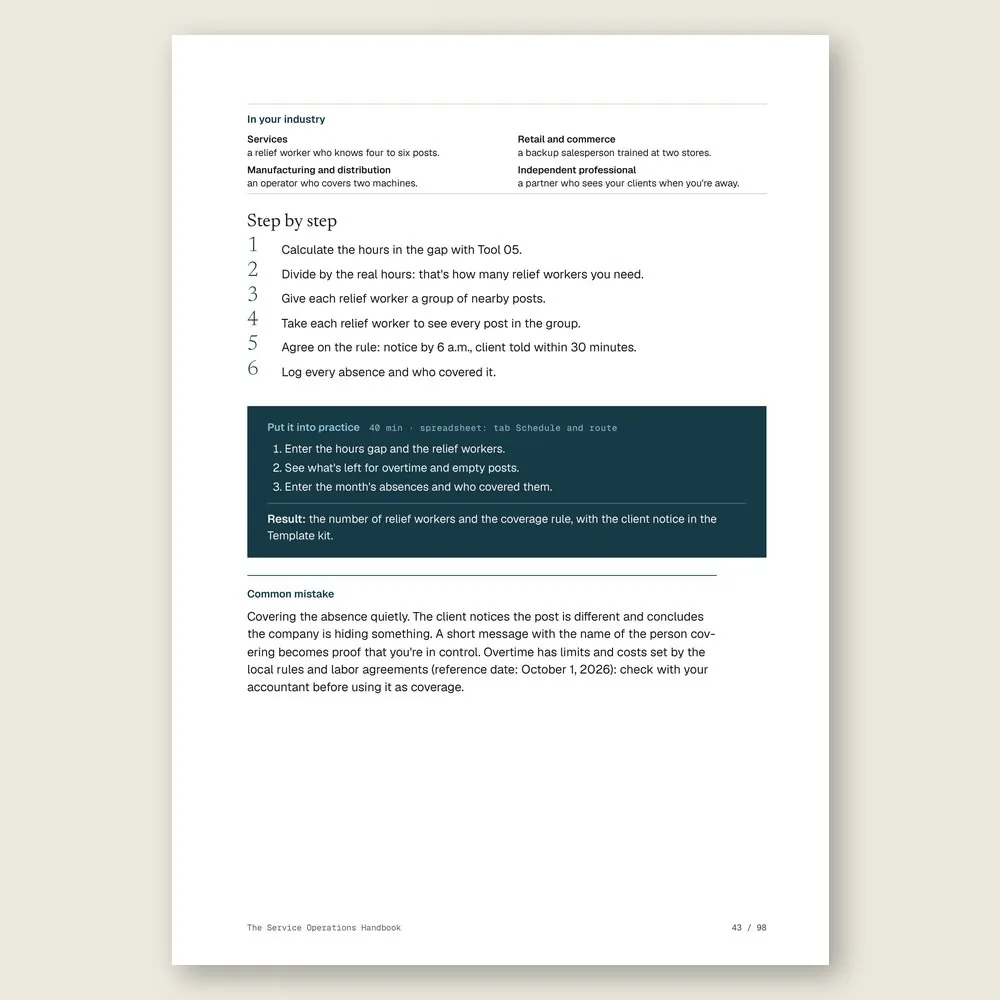 The Service Operations Handbook · The step-by-step and the hands-on exercise