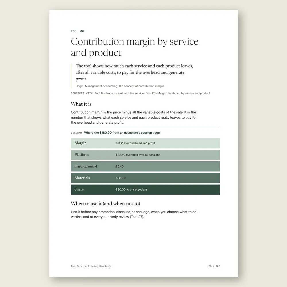 The Service Pricing Handbook · The diagram in detail