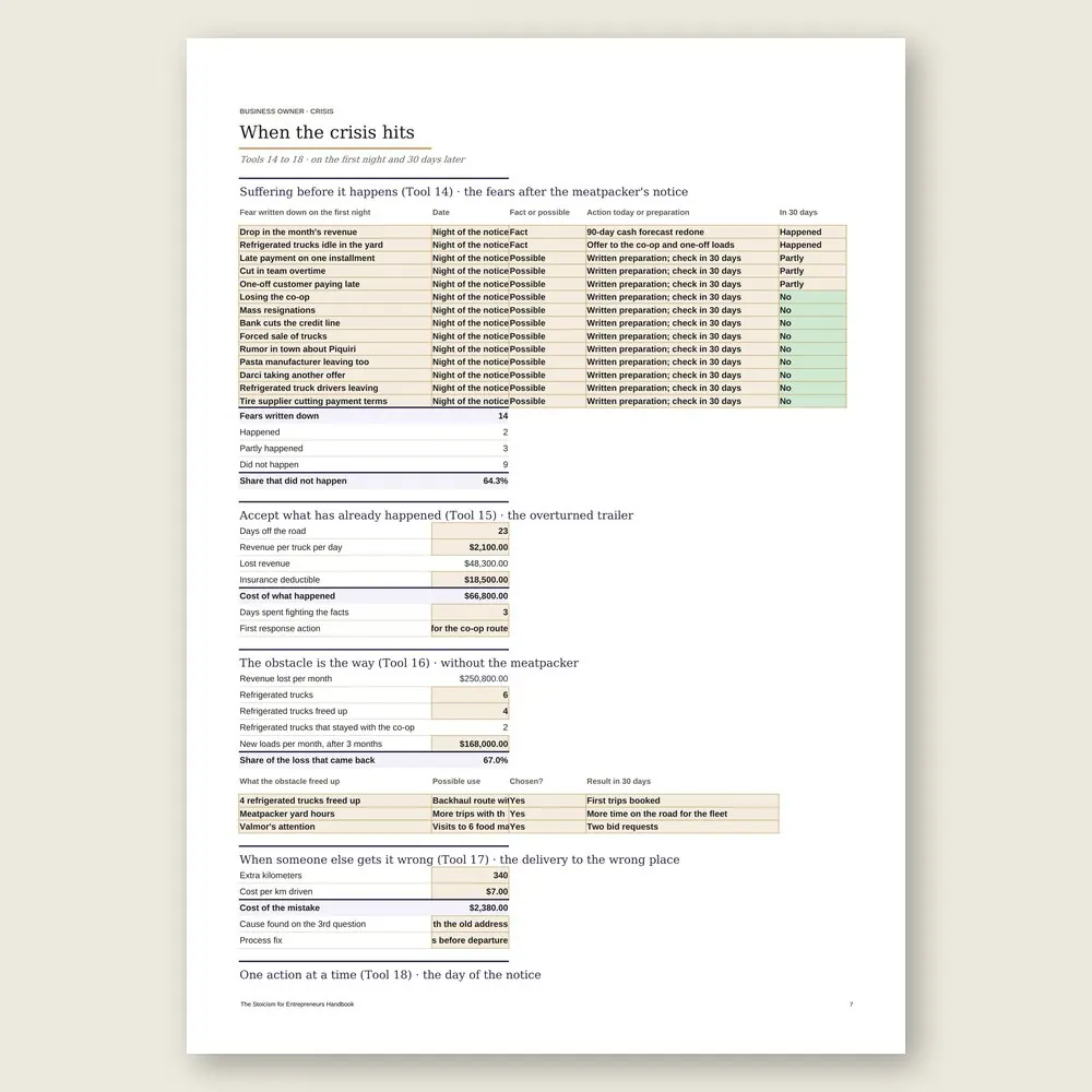 The Stoicism for Entrepreneurs Handbook · Simulation with the example data