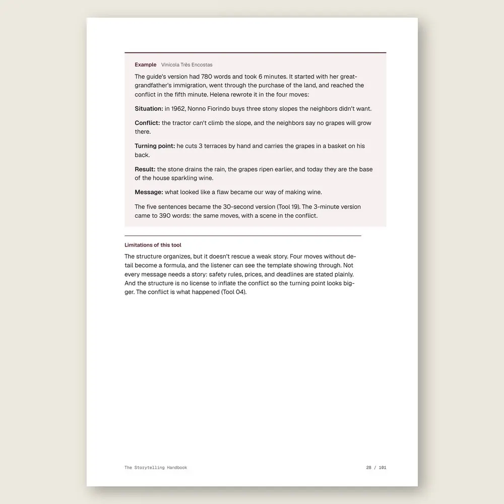 The Storytelling Handbook · Illustrative example with numbers