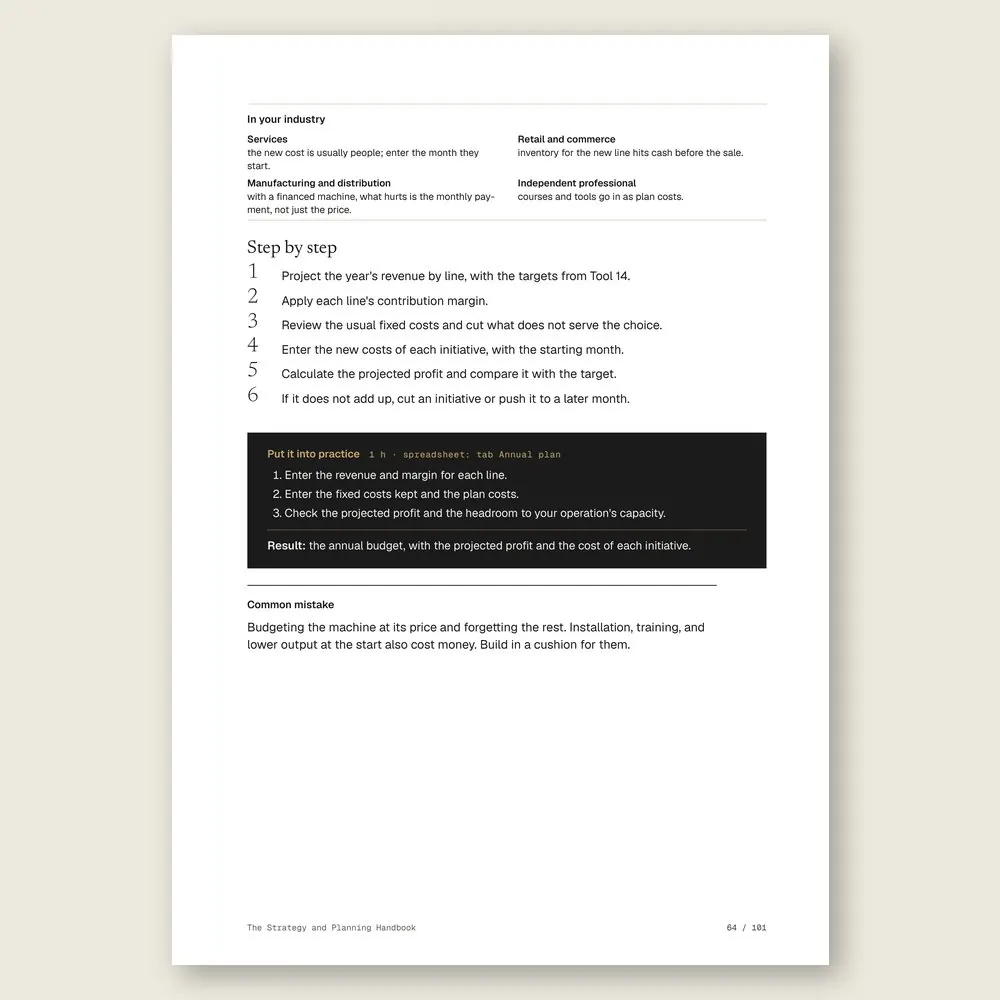 The Strategy and Planning Handbook · The step-by-step and the hands-on exercise