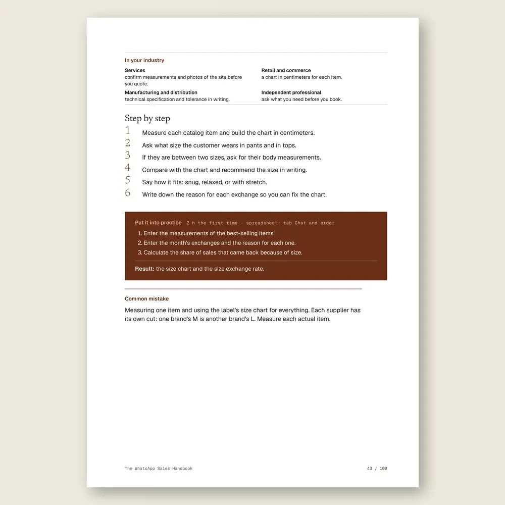 The WhatsApp Sales Handbook · The step-by-step and the hands-on exercise