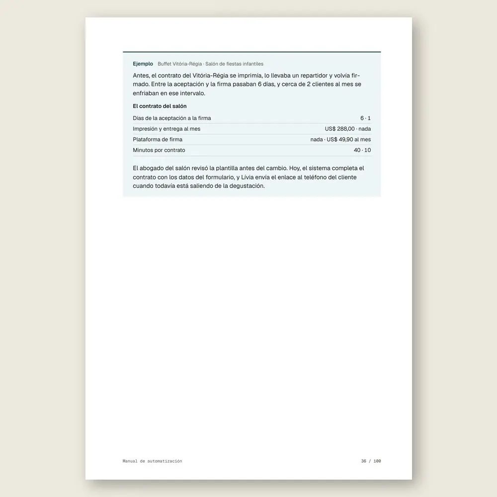 Manual de automatización · Ejemplo ilustrativo con números