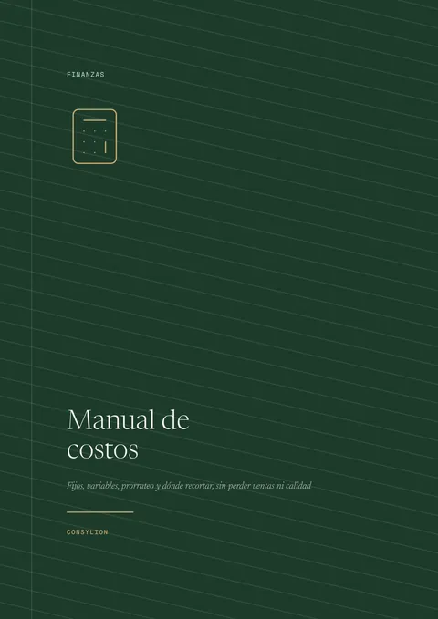Capa: Manual de costos