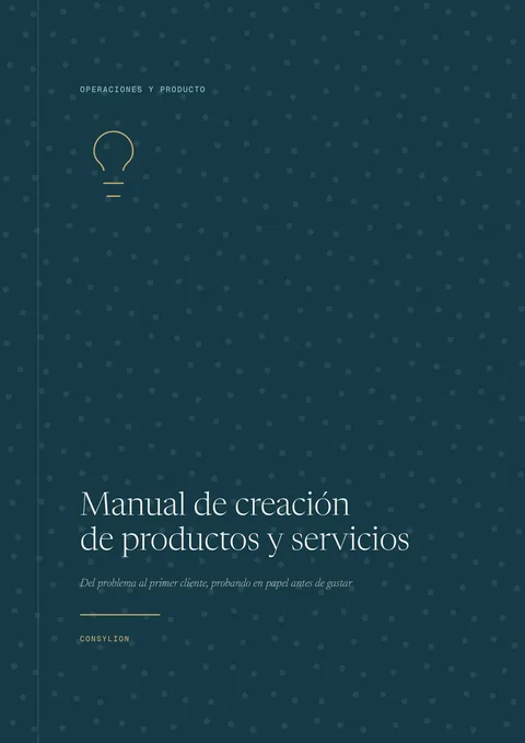 Capa: Manual de creación de productos y servicios