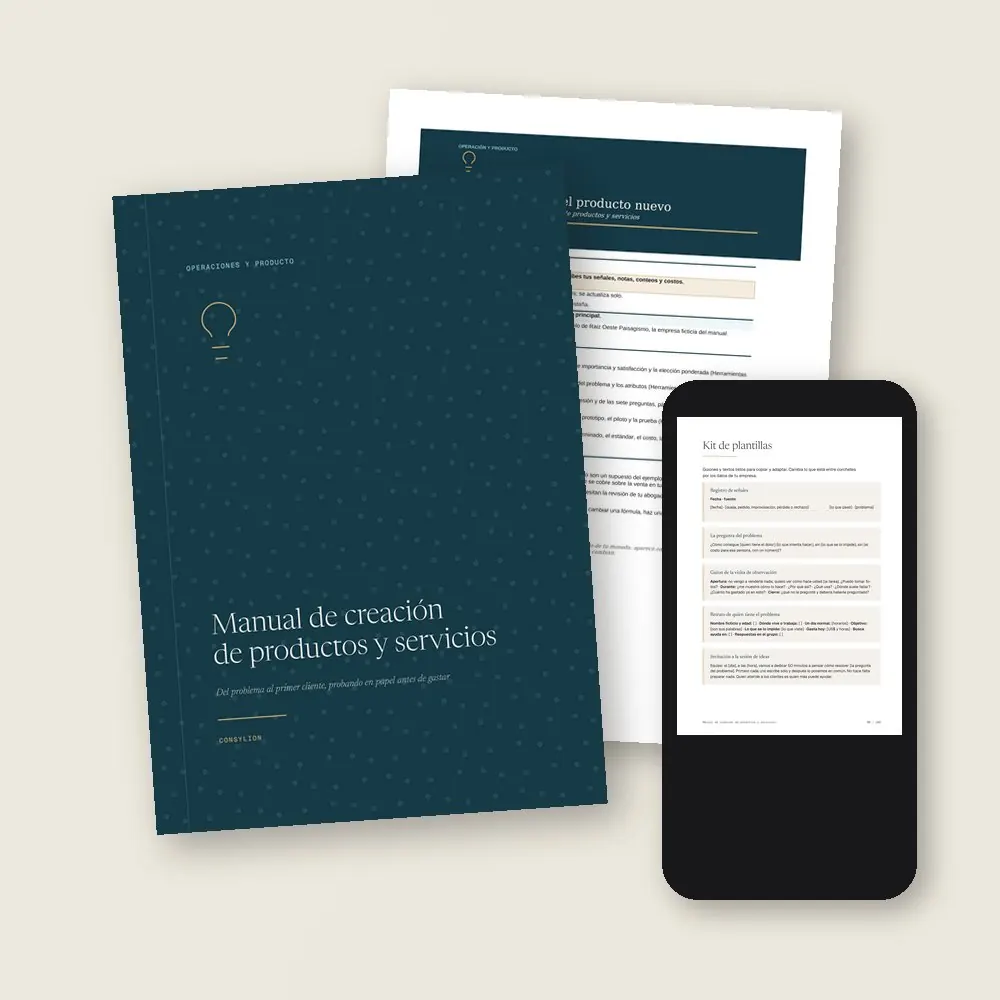 Manual de creación de productos y servicios · Lo que llega a tu colección