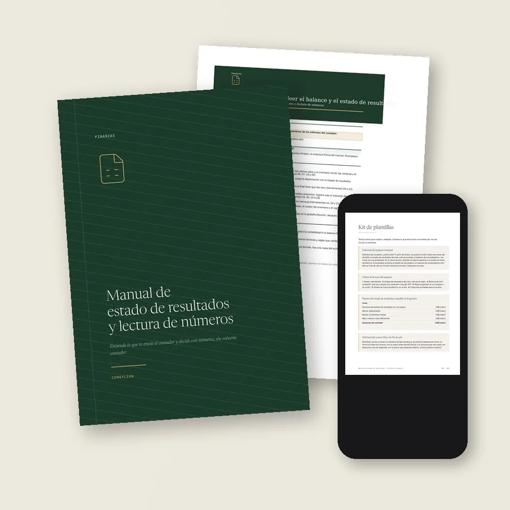 Manual de estado de resultados y lectura de números · Lo que llega a tu colección