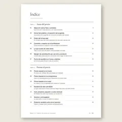 Manual de fijación de precios de servicios · Índice completo
