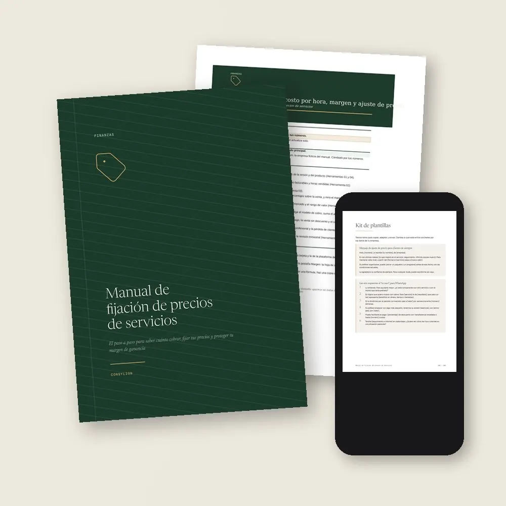 Manual de fijación de precios de servicios · Lo que llega a tu colección
