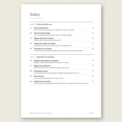 Manual de flujo de caja y ganancias · Índice completo