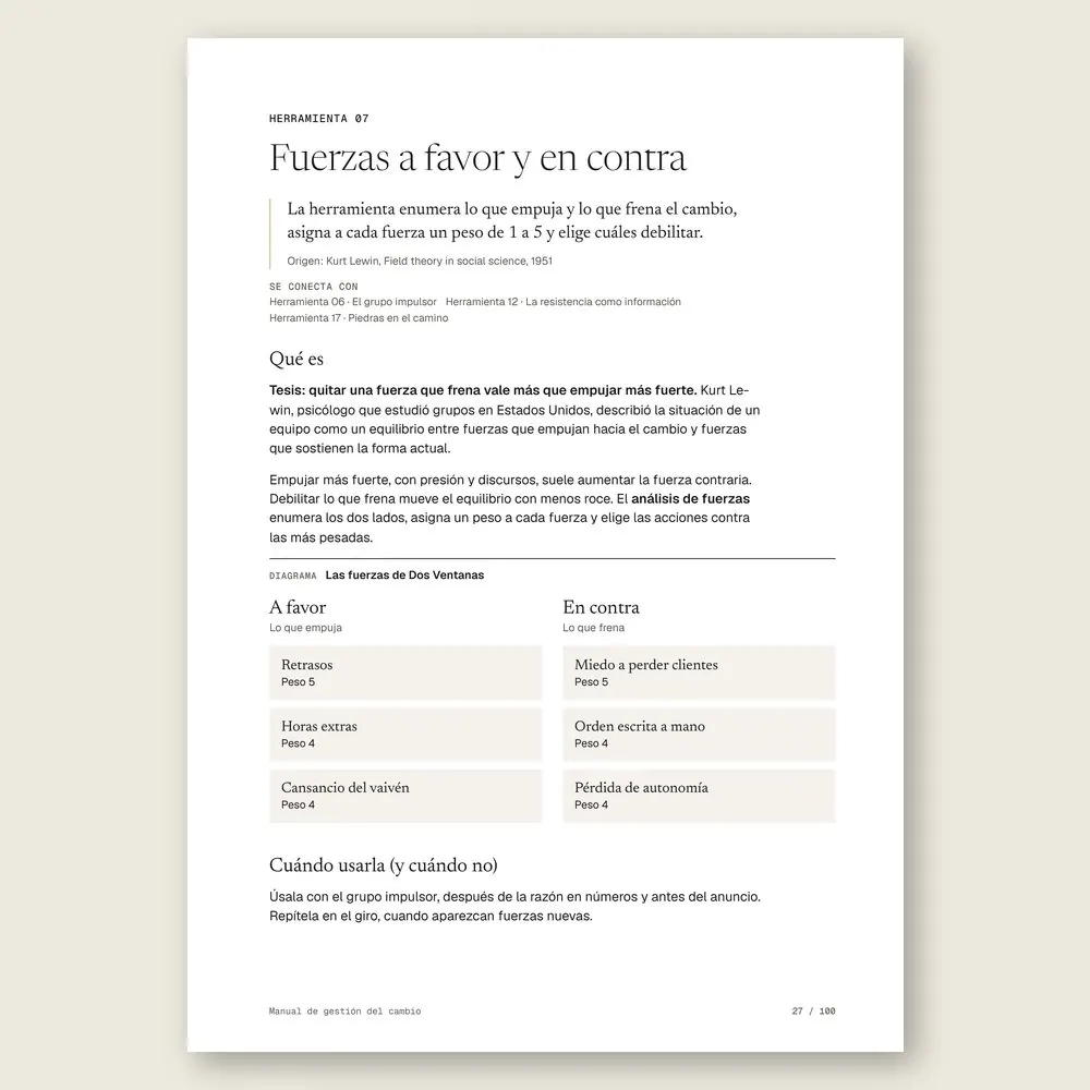 Manual de gestión del cambio · El diagrama en detalle