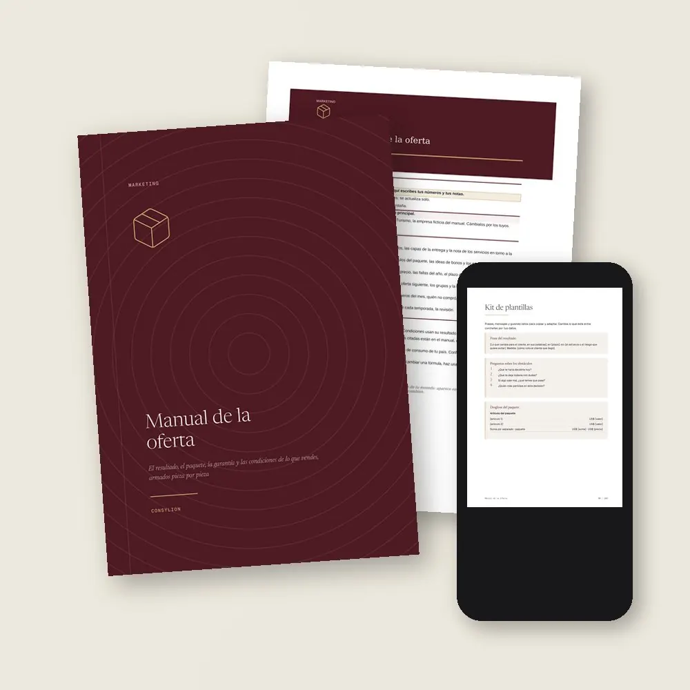 Manual de la oferta · Lo que llega a tu colección