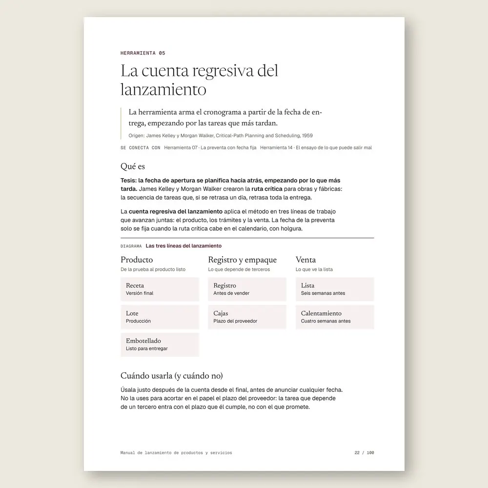 Manual de lanzamiento de productos y servicios · El diagrama en detalle
