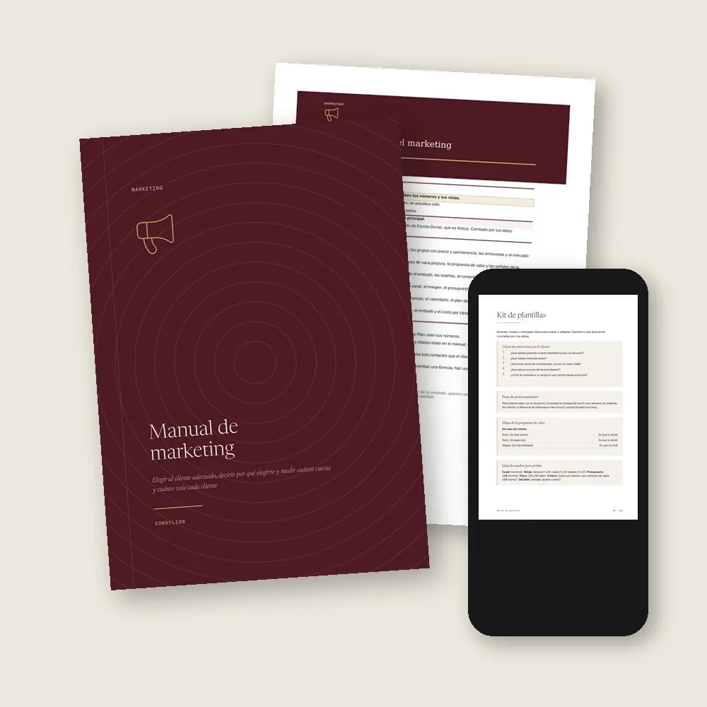 Manual de marketing · Lo que llega a tu colección