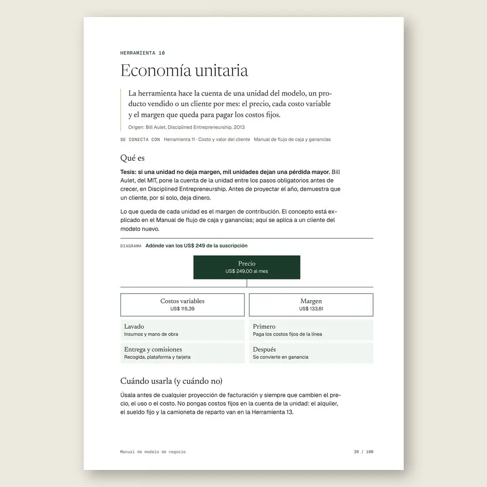 Manual de modelo de negocio · El diagrama en detalle