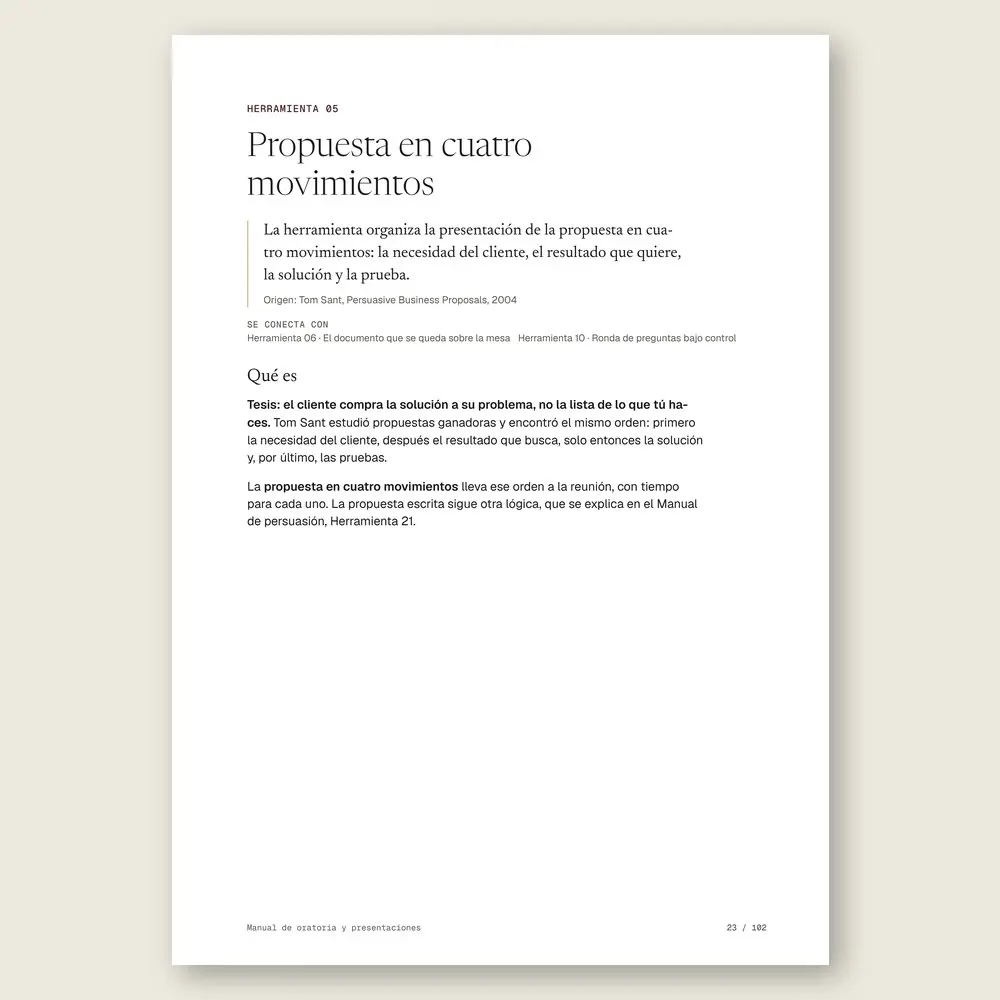 Manual de oratoria y presentaciones · La herramienta: tesis, origen y diagrama