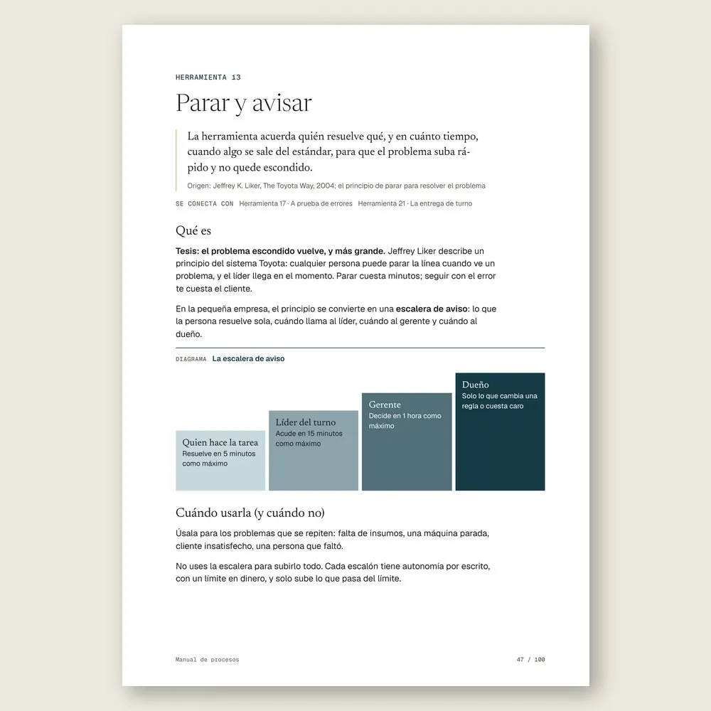 Manual de procesos · El diagrama en detalle