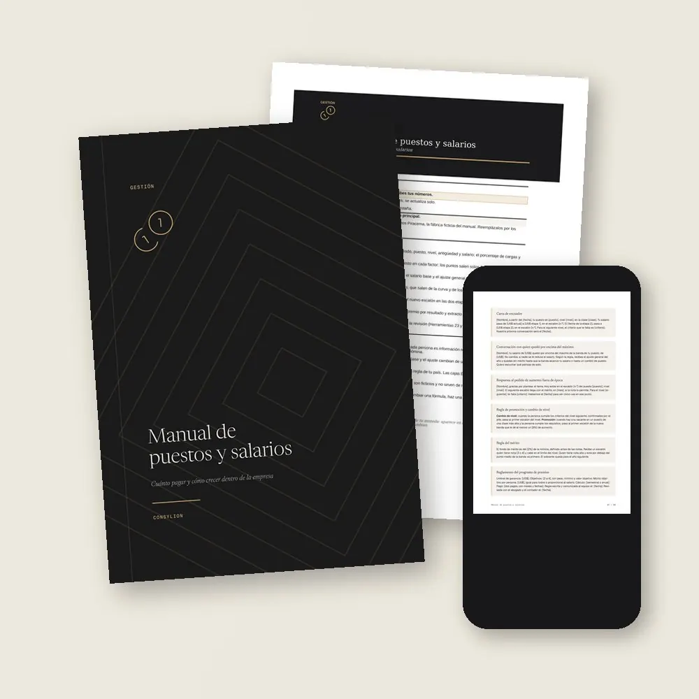 Manual de puestos y salarios · Lo que llega a tu colección