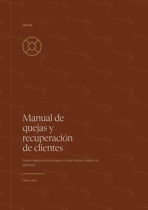 Capa: Manual de quejas y recuperación de clientes