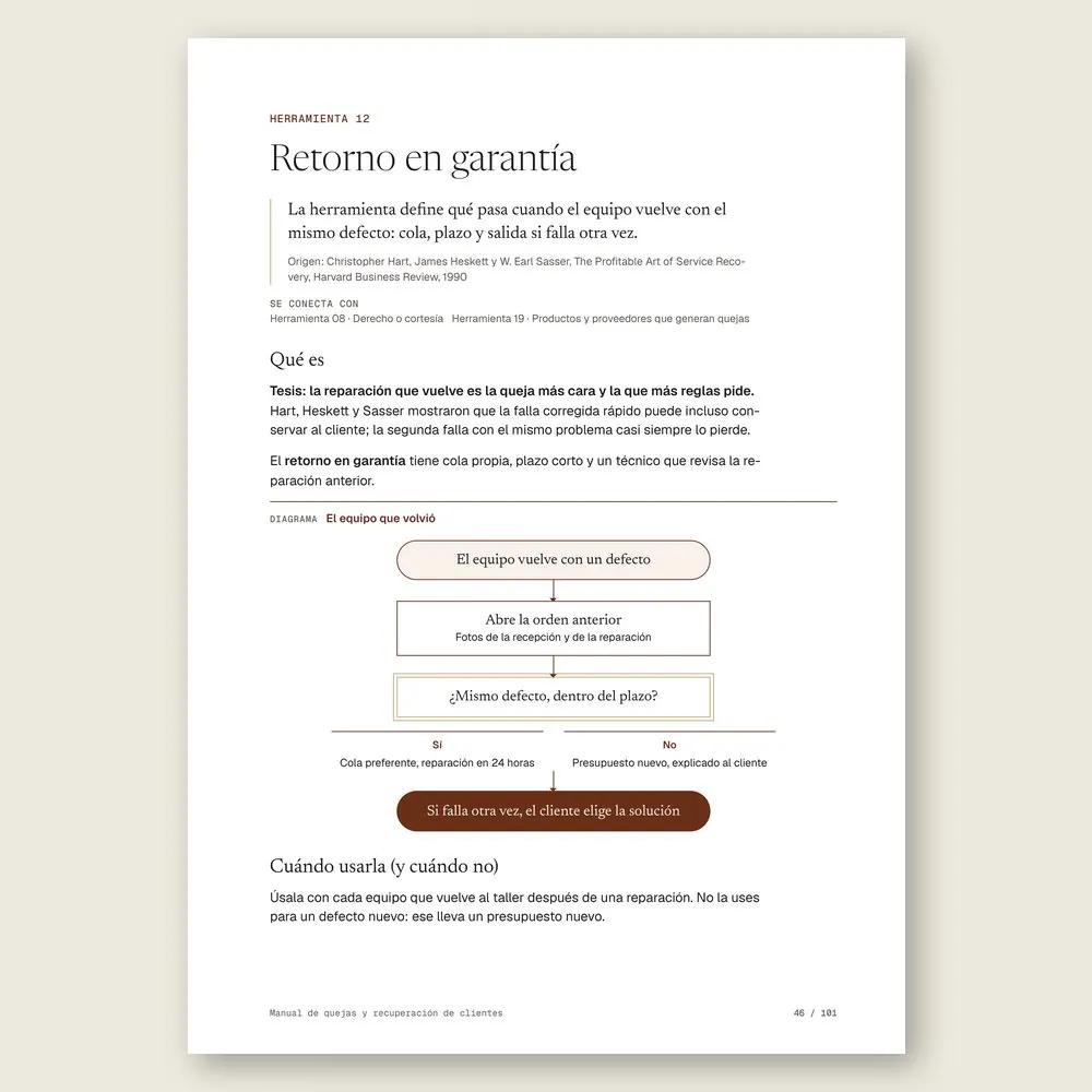 Manual de quejas y recuperación de clientes · El diagrama en detalle