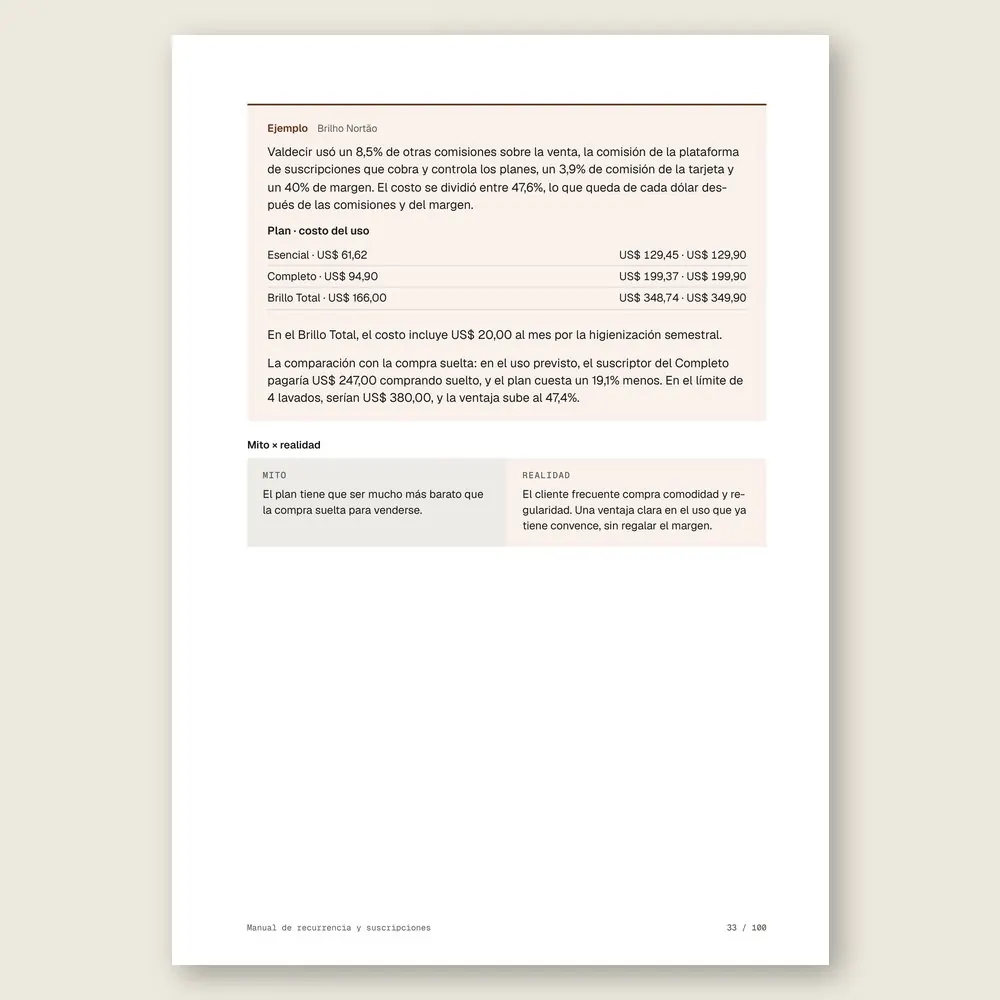 Manual de recurrencia y suscripciones · Ejemplo ilustrativo con números