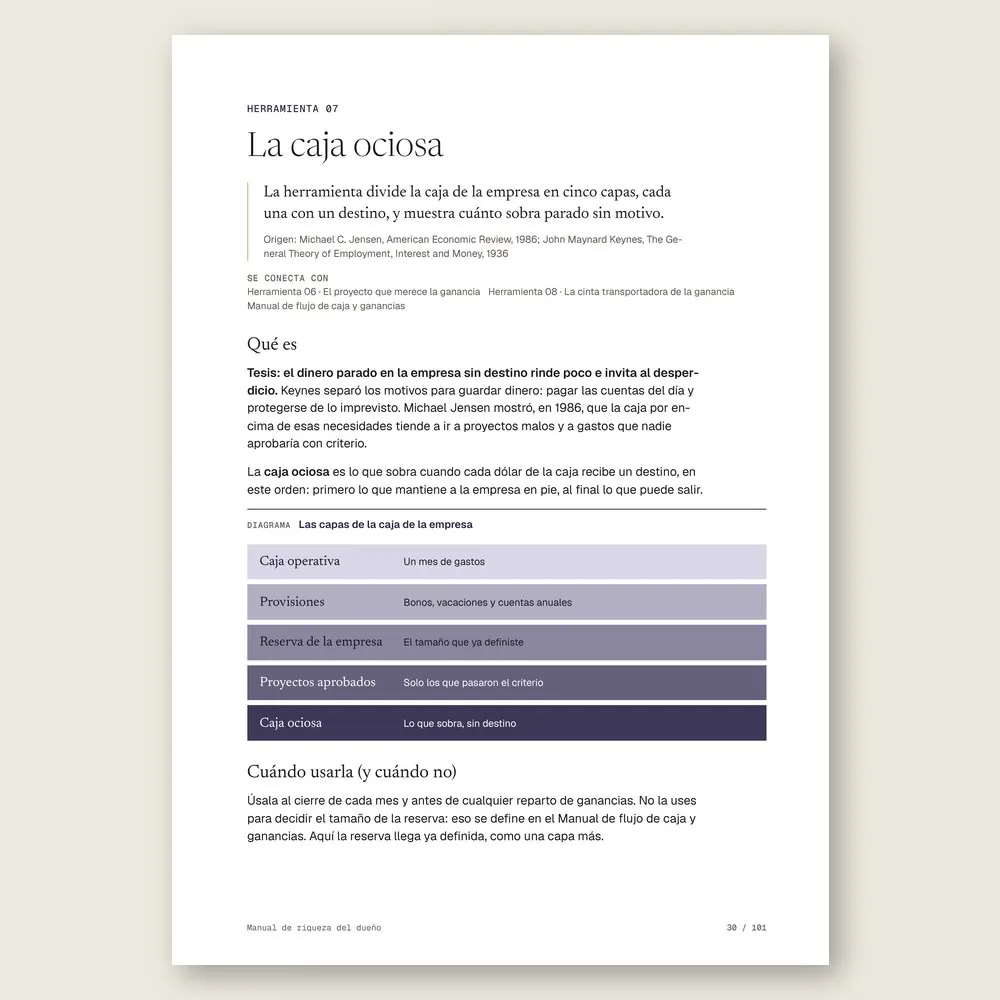 Manual de riqueza del dueño · El diagrama en detalle