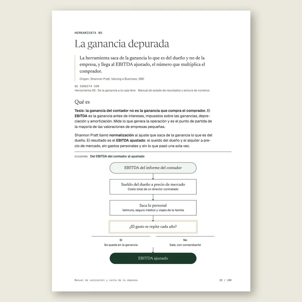 Manual de valoración y venta de la empresa · El diagrama en detalle