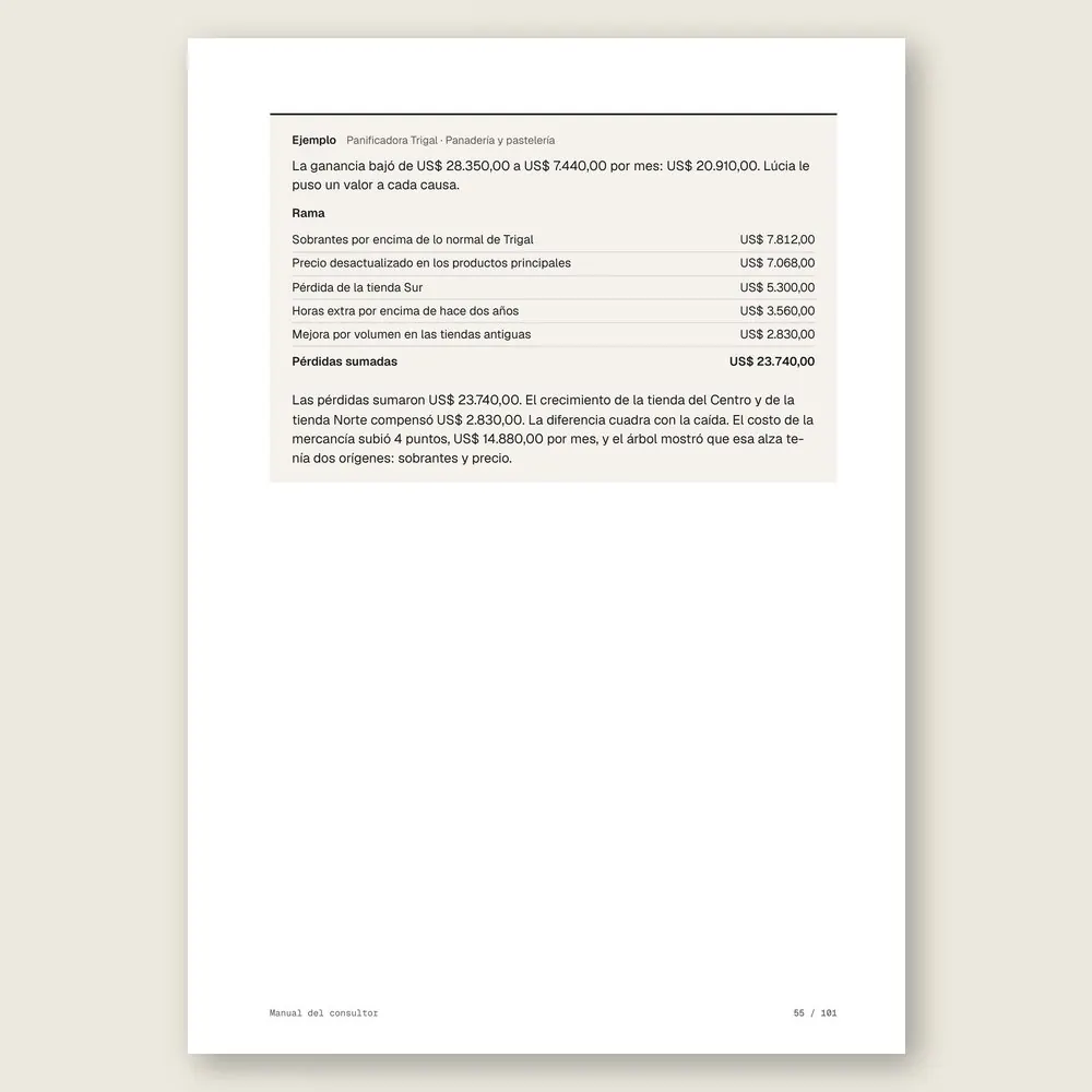 Manual del consultor · Ejemplo ilustrativo con números